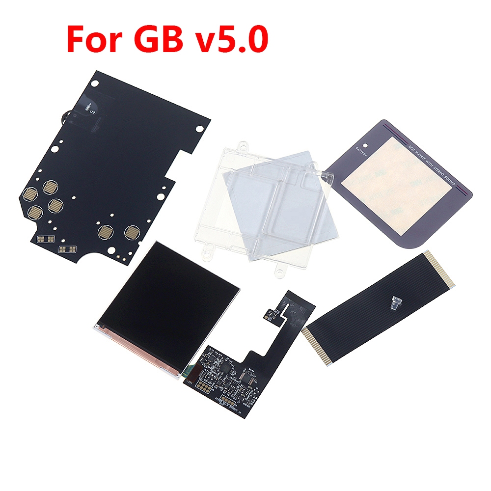 1 ชุด 2.6 นิ้ว IPS LCD ชุดเต็มหน้าจอสําหรับ GB v5.0 GameBoy highlight หน้าจอ IPS พร้อม highlight หน้าจอแก้วผสม