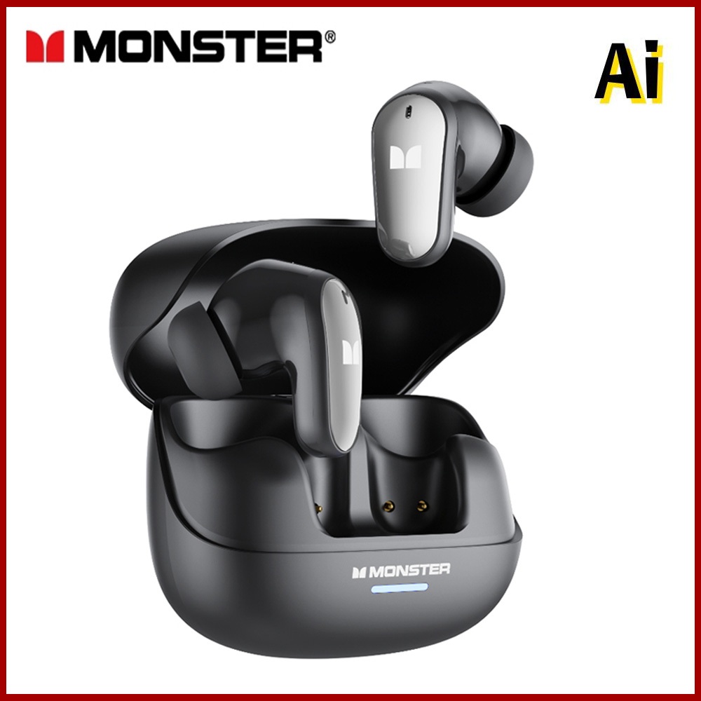 Monster MQT52 การแปลด้วย AI หูฟังบลูทูธ 100+ ภาษา HD Call ลดเสียง เล่นเกมหูฟัง พร้อมไมโครโฟน