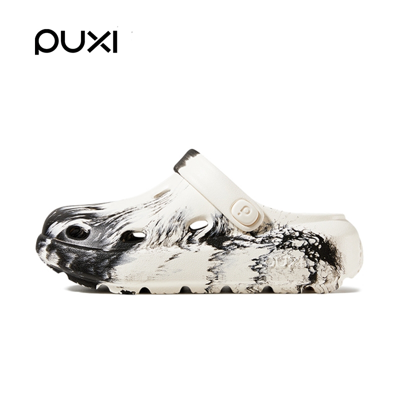 PUXI Cheese Tie-dye รองเท้าแตะ EVA รองเท้าแฟชั่นสําหรับผู้หญิง กันลื่น พื้นรองเท้าหนา กลางแจ้ง รองเท้าแตะชายหาด