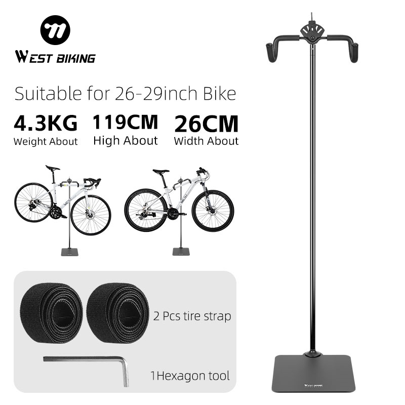WEST BIKING ปรับระดับที่จอดยืนสำหรับจักรยาน 26-29" เครื่องมือทำความสะอาดและบำรุงรักษายางเสือภูเขาและจักรยานถนน