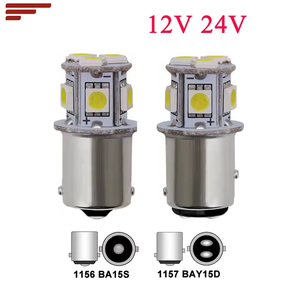 1pcs BA15S P21W R5W 1156 1157 BAY15S P21/5W 5050 8SMD LED รถไฟท้ายไฟเลี้ยวหลอดไฟ 12V 24V