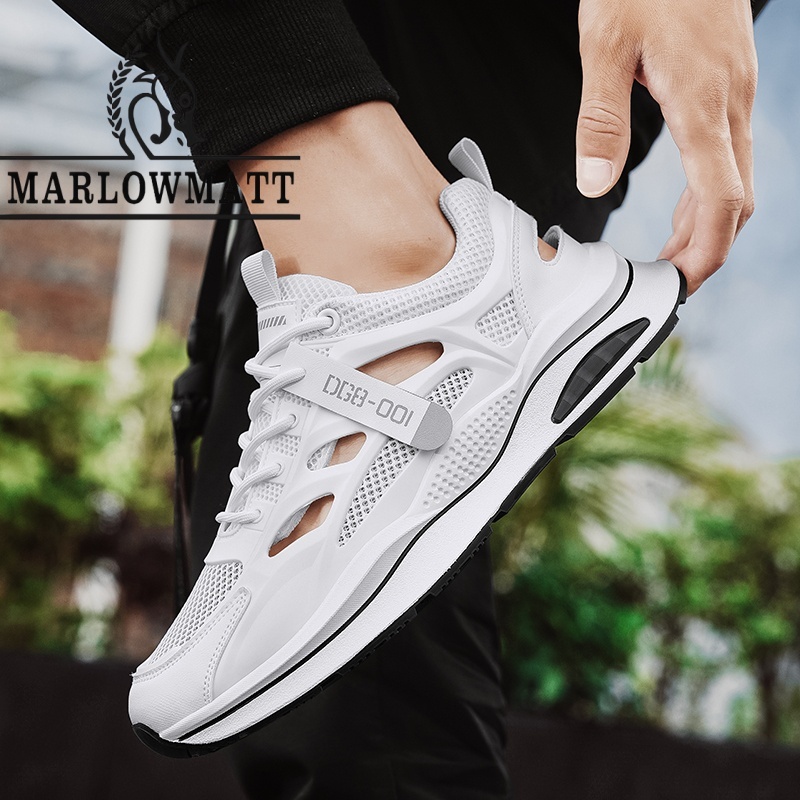 Marlowmatt รองเท้าผู้ชาย Breathable กีฬารองเท้าลําลอง Quick-Drying รองเท้าแฟชั่น Anti-Slip Cushioning