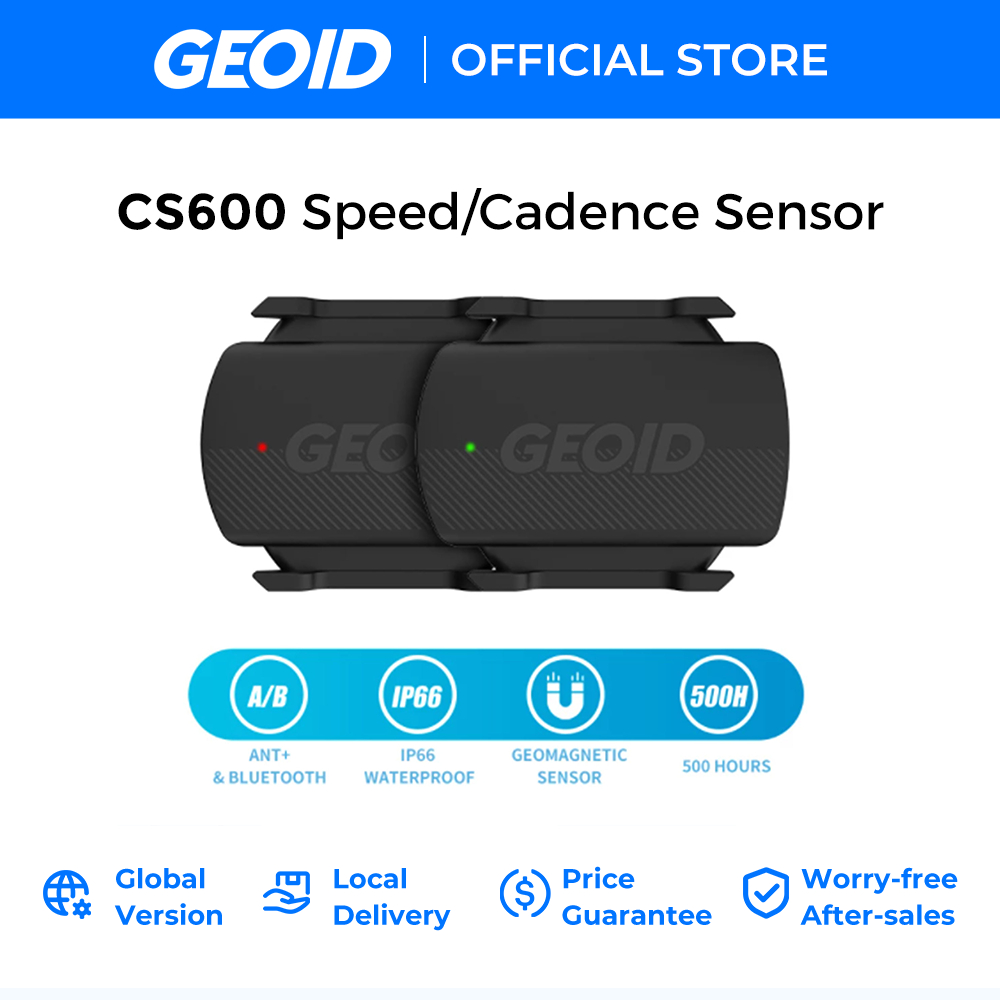 [การรับประกันอย่างเป็นทางการ]พร้อมสต็อก GEOID CS600 Speed/Cadence Sensor ANT+ บลูทูธคอมพิวเตอร์ Spee