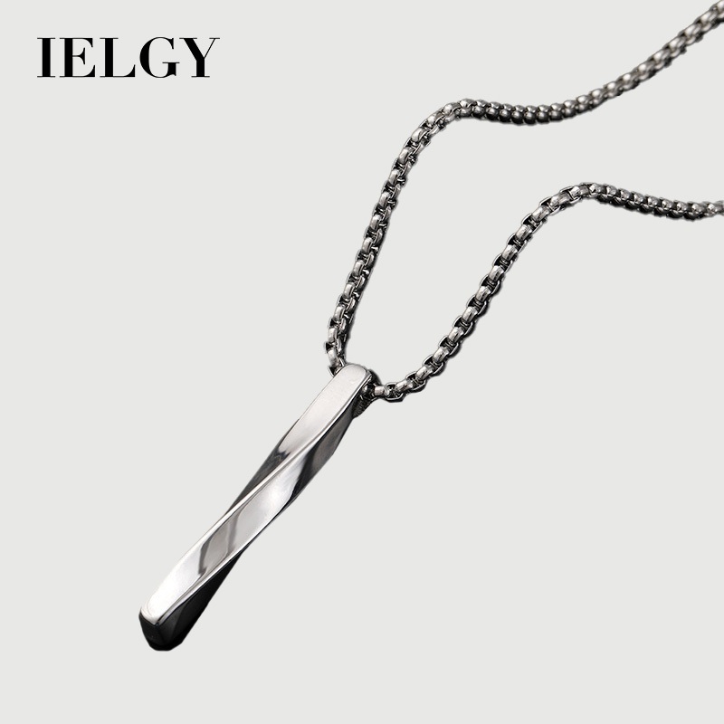 IELGY สร้อยคอเกลียวผู้ชายอินเทรนด์ อิน สไตล์มินิมอลบุคลิกภาพที่เรียบง่ายฮิปฮอปผู้ชายจี้
