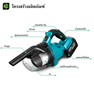【จัดส่งจากกรุงเทพฯ】4in1 เครื่องดูดฝุ่นไฟฟ้าไร้สาย 1000W 18V เครื่องดูดฝุ่นในรถยนต์ภายในบ้าน แบบพกพา สําหรับ Makita