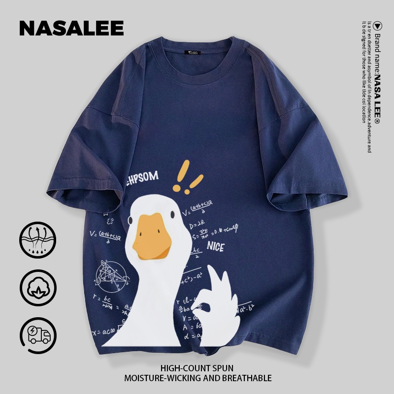 【ส่งเร็ว 48 ชม.】เสื้อยืด NASA ผ้าฝ้ายนุ่ม ลายเป็ดฉลาดสุดชิค สไตล์ไทย ใส่ได้ทุกวัย - รูปที่ 2
