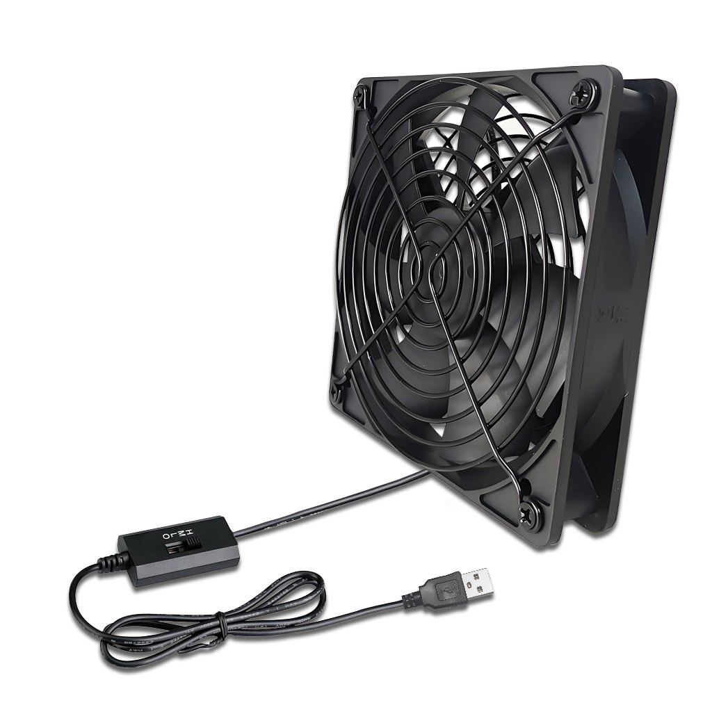 หม้อน้ํา 5V 1500 Rpm พัดลม USB DC พร้อมตัวควบคุมความเร็วพัดลมระบายความร้อนเซิร์ฟเวอร์พัดลมระบายความร้อนขนาดเล็ก