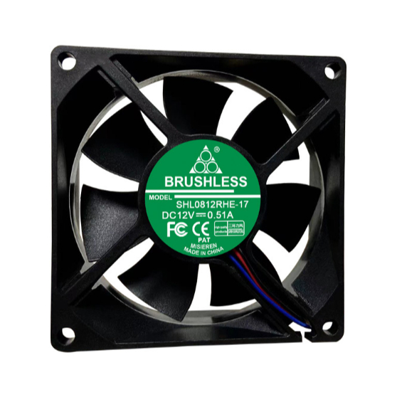 พัดลมระบายความร้อน CPU 12V 8CM 8025 4000RPM 4-Pin PWM 0.51A
