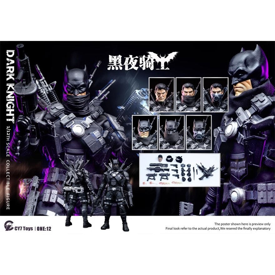 CY7toys 1/12 Batman Dark Night Knight Action Figure
