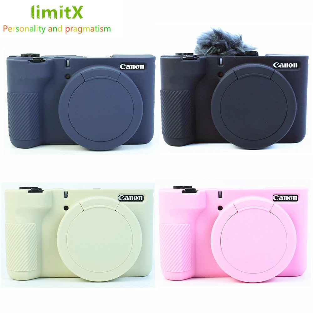 สําหรับ Canon Powershot V1 ซิลิโคนเกราะผิวกรณีกระเป๋ากล้องป้องกันยางฝาครอบ Protector