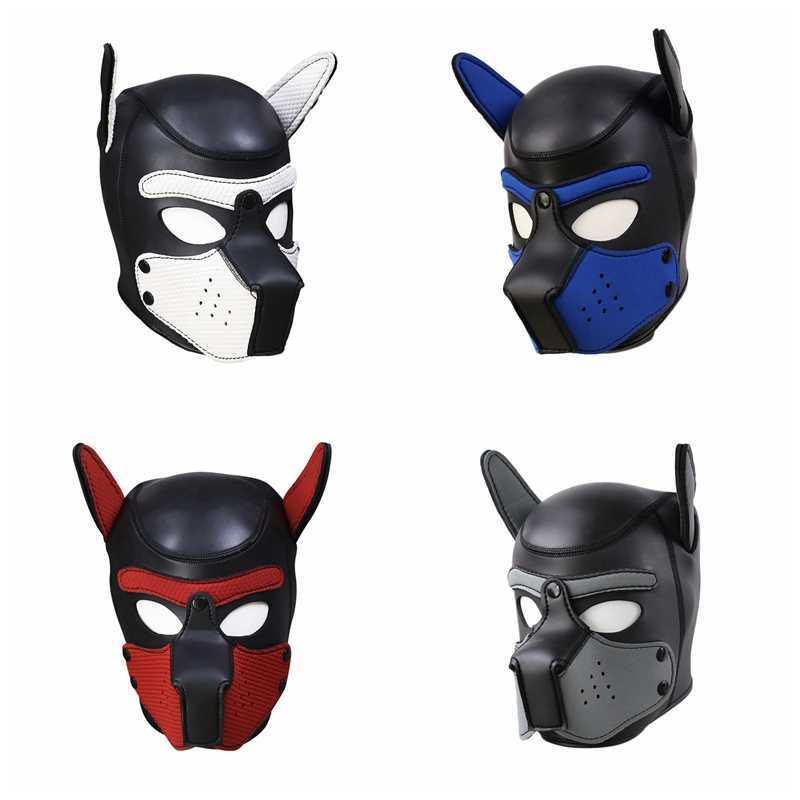 Influencer หมวกสุนัขหน้ากากฮาโลวีนที่ถอดออกได้คนสวมคอสเพลย์หน้ากากสุนัข Full Face Masquerade แสดง Props หน้ากาก