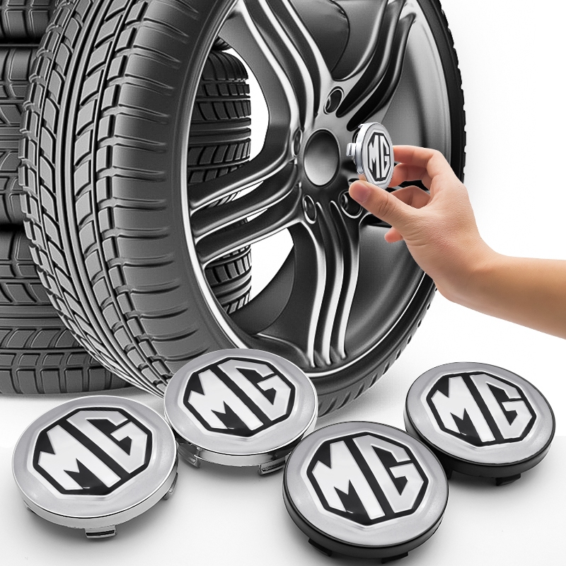 MG 4 ชิ้น 60 มิลลิเมตรรถ Hubcap Hub Center Cap สําหรับ MG ZS HS MG5 MG3 EHS MG4