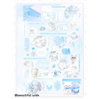 สมุดสติกเกอร์สไตล์นุ่มนวลหวาน วัสดุ DIY ตกแต่งสมุดไดอารี่ เคสโทรศัพท์ และถ้วยน้ำ