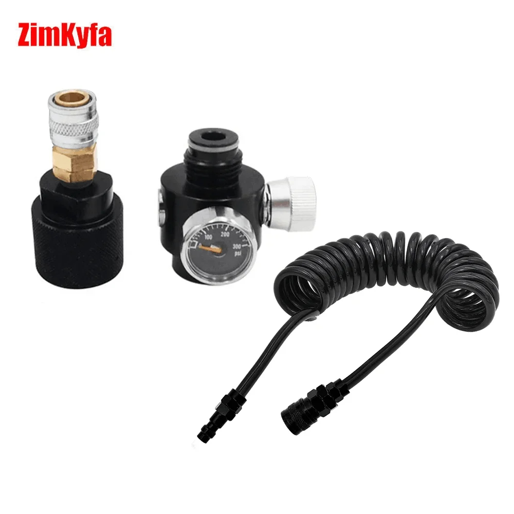 HPA SLP FLEX CO2 Regulator วาล์ว W/100 ซม.ความดันต่ําท่อระยะไกล Coil Line to G1/2-14 .825 "NGO ถังขวด Ajust 0 ~ 200PSI