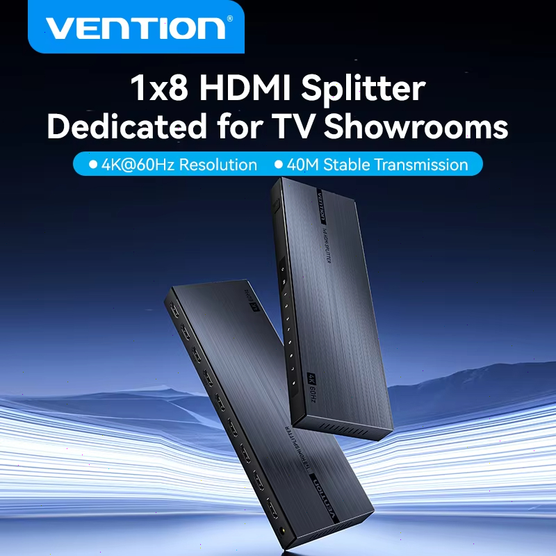 Vention 4K HDMI Splitter 1 in 8 out HDMI 2.0 Swict สําหรับ TV XBox PS5 PS4 1x8 HDMI 2.0 Switcher พร้