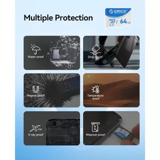 ORICO การ์ดหน่วยความจํา Micro SD Card 128GB 64GB 32GB 16GB ใช้กับกล้องวงจรปิด/กล้องเด็ก (T3)