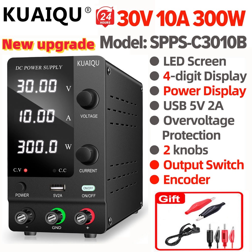 【รับประกันหนึ่งปี】KUAIQU dc power supply สวิตชิ่งเพาเวอร์ซัพพล 30V 60V 120V 3A 5A 10A 24V 48V SPPS-C