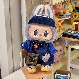 Labubu เสื้อผ้า 15 ซม.17 ซม. LabubuV1V2V3 ขนาดเล็ก Milan Arisa Macaron ตุ๊กตาหมวกเสื้อผ้าอุปกรณ์เสริม Labubu จี้ตุ๊กตาสวมใส่เสื้อกั๊กชุด