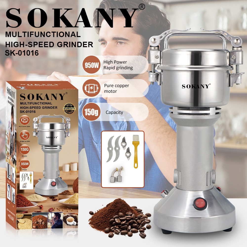 SOKANY 950W เครื่องบดสมุนไพร เครื่องบดผง เครื่องบดพริก เครื่องบด เครื่องบดแป้ง รับประกัน 1ปี