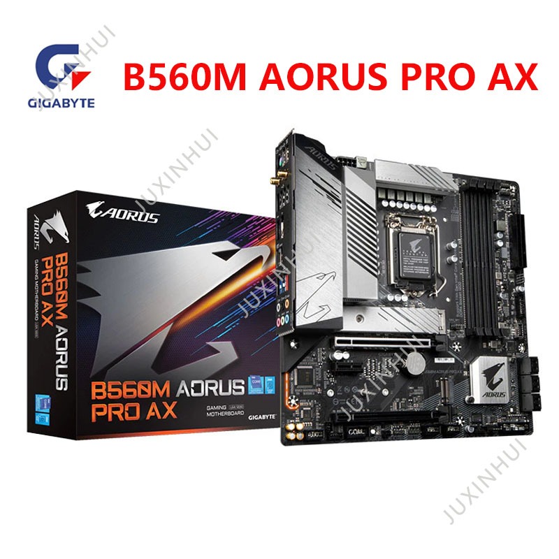 Gigabyte B560M AORUS PRO AX เมนบอร์ด LGA1200 4xDDR4 DIMM ใช้ Intel B560 ชิปเซ็ต Micro ATX 128GB