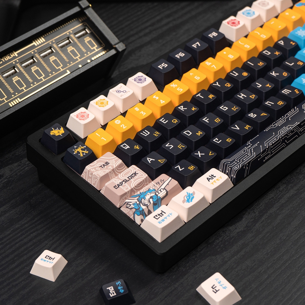 Digimon Keycap Black ความหนา 1.7 มม. PBT Cherry protail รูปที่ 4