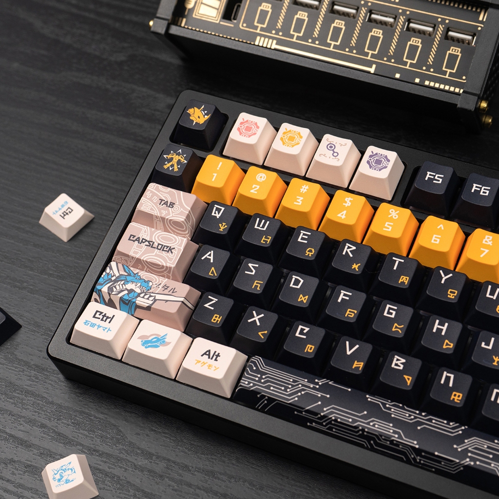 Digimon Keycap Black ความหนา 1.7 มม. PBT Cherry protail รูปที่ 6