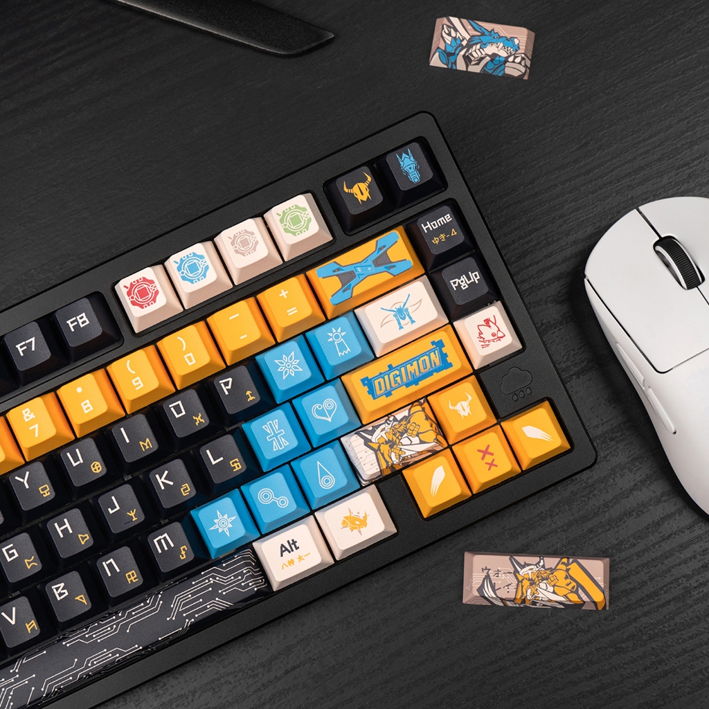 Digimon Keycap Black ความหนา 1.7 มม. PBT Cherry protail รูปที่ 5