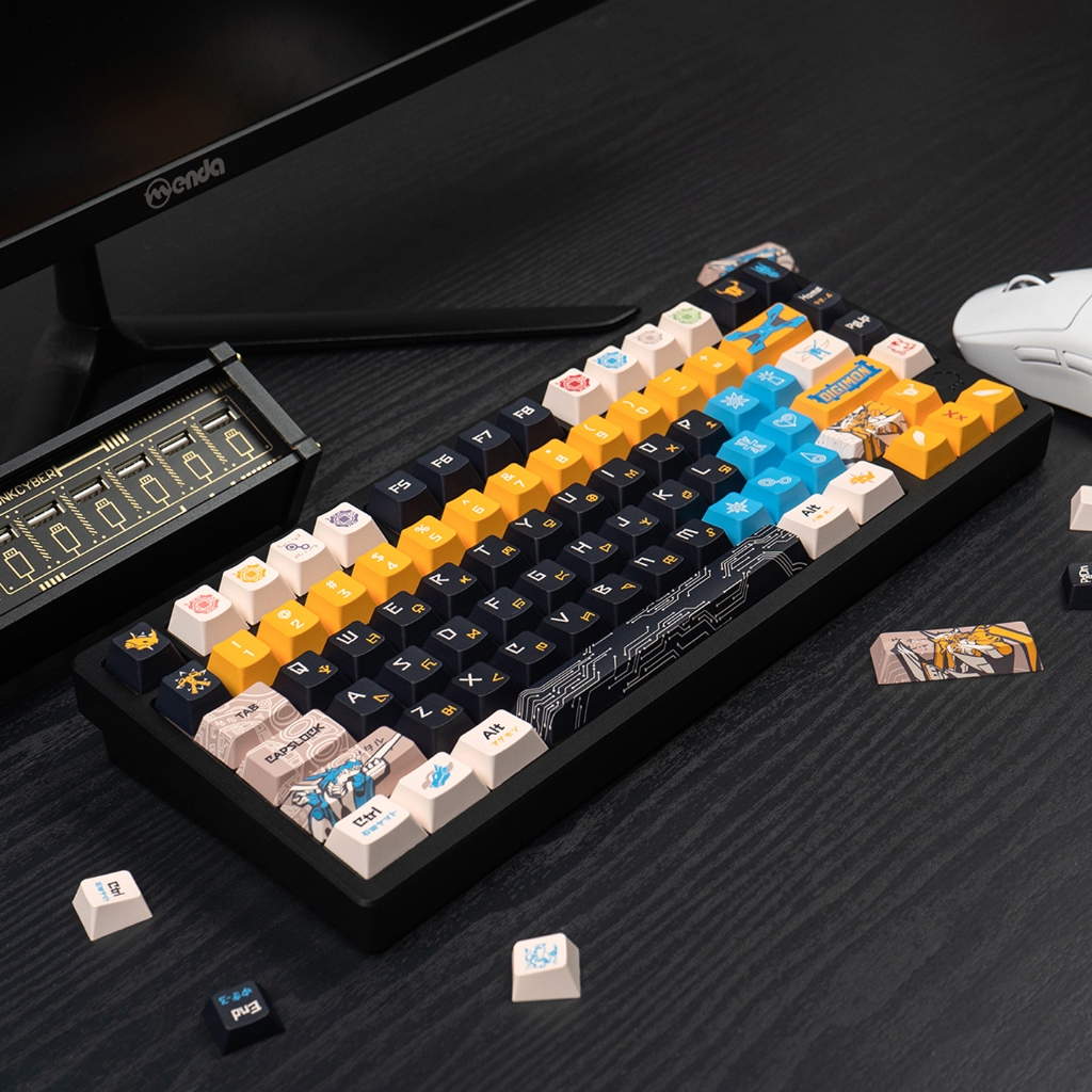Digimon Keycap Black ความหนา 1.7 มม. PBT Cherry protail รูปที่ 3