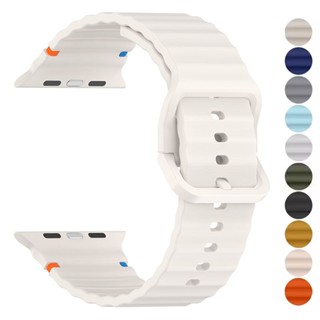 สายรัดซิลิโคนอ่อนนุ่มเข้ากันได้สําหรับ Apple Watch 49/46/45/…