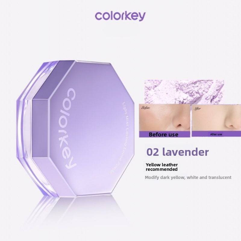 [การตั้งค่าควบคุมน้ํามันและแต่งหน้า]COLORKEY Loose Powder Lasts สําหรับ Long Time Clear Sweat-Proof 4g