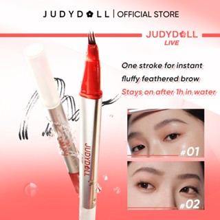 Judydoll ป้ายสีส้ม ปากกาเขียนคิ้วเหลวแบบDual-ended