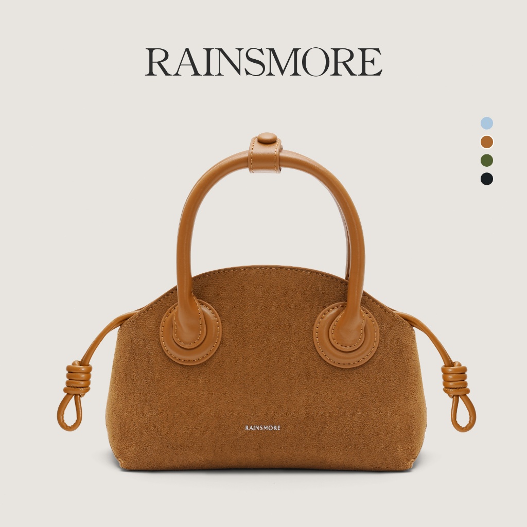 RAINSMORE กระเป๋าสี Maillard สไตล์วินเทจแฟชั่น – กระเป๋าหนังนิ่มผู้หญิงสำหรับฤดูใบไม้ร่วงและฤดูหนาว ถือได้ สะพายได้ ดีไซน์หรู ดูแพง