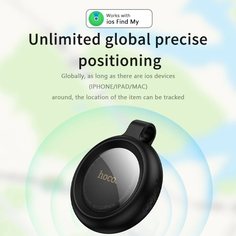 hoco. E100 อุปกรณ์ติดตาม GPS อัจฉริยะ ผ่านการรับรอง MFI ใช้กับกุญแจ สัตว์เลี้ยง และเด็ก(รองรับ iOS เท่านั้น) thumbnail 6