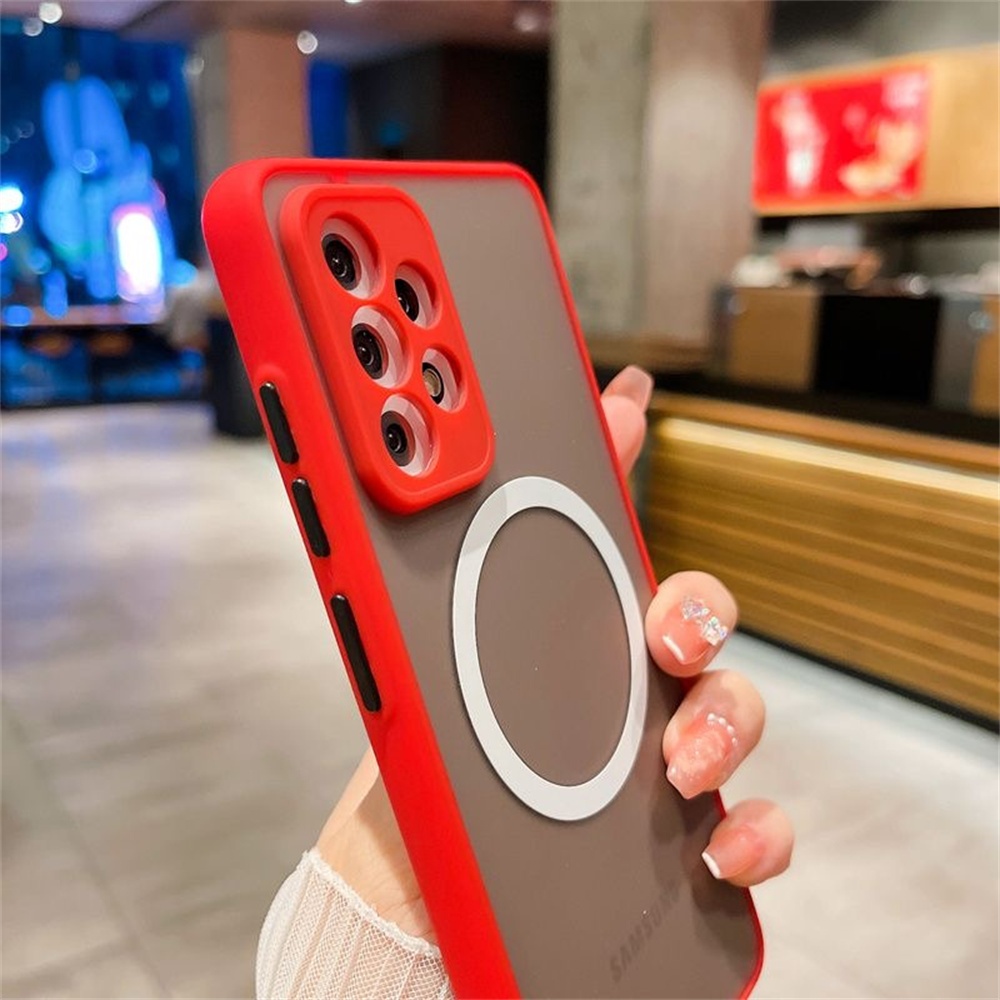 SAMSUNG สําหรับSamsung A52 A52s A71 A51 A33 A23 A53 A32 ชาร์จแม่เหล็กMatteผิวกันกระแทกฝาครอบ - รูปที่ 3