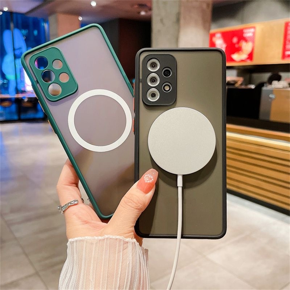 SAMSUNG สําหรับSamsung A52 A52s A71 A51 A33 A23 A53 A32 ชาร์จแม่เหล็กMatteผิวกันกระแทกฝาครอบ - รูปที่ 5