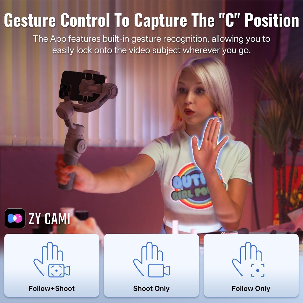 ZHIYUN CINEPEER Smooth 5E ไม้กันสั่น Gimbal Stabilizer มือถือ ไม้กันสั่นมือถือ กันสั่น 3 แกน สำหรับสมาร์ทโฟน ขาตั้งกล้อง ไม้เซลฟี่ กิมบอล อุปกรณ์กันสั่น - รูปที่ 2
