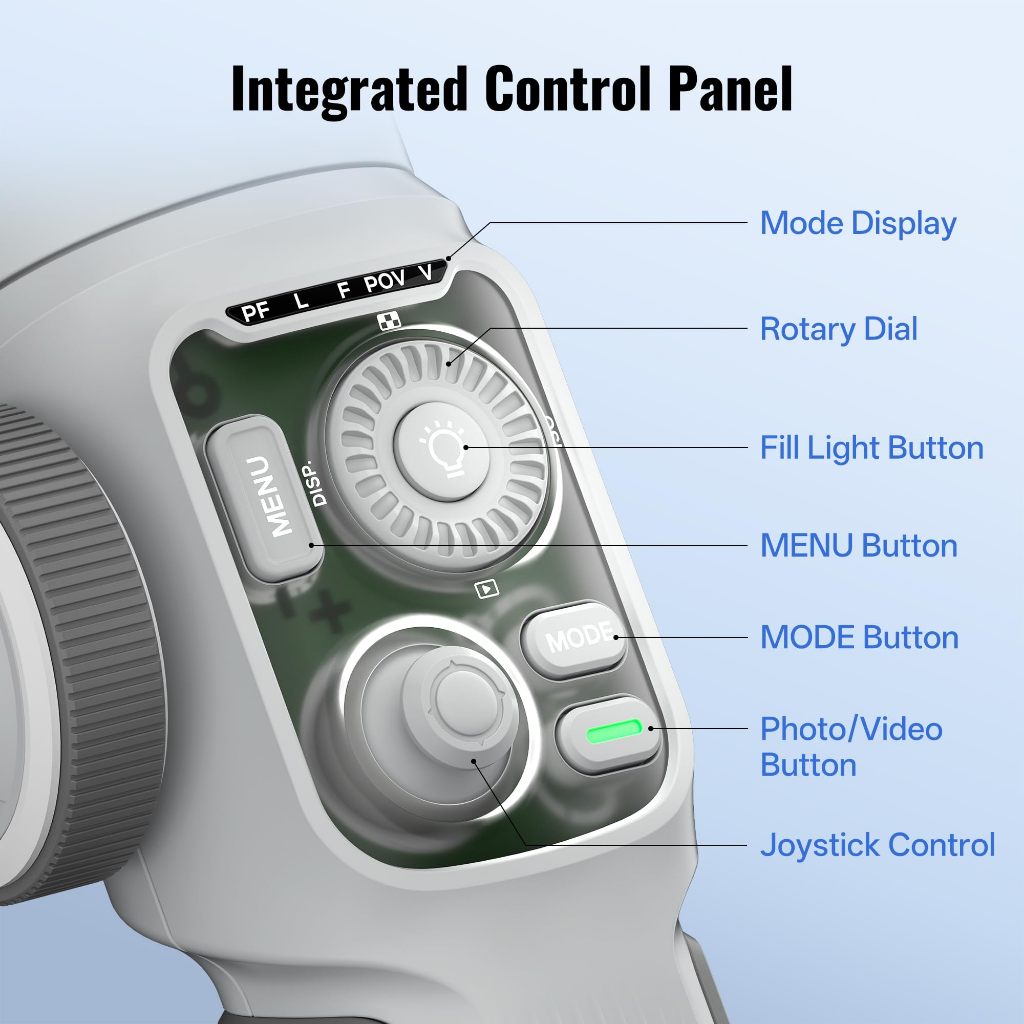 ZHIYUN CINEPEER Smooth 5E ไม้กันสั่น Gimbal Stabilizer มือถือ ไม้กันสั่นมือถือ กันสั่น 3 แกน สำหรับสมาร์ทโฟน ขาตั้งกล้อง ไม้เซลฟี่ กิมบอล อุปกรณ์กันสั่น - รูปที่ 5