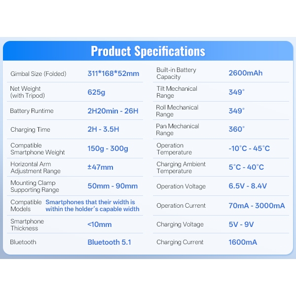 ZHIYUN CINEPEER Smooth 5E ไม้กันสั่น Gimbal Stabilizer มือถือ ไม้กันสั่นมือถือ กันสั่น 3 แกน สำหรับสมาร์ทโฟน ขาตั้งกล้อง ไม้เซลฟี่ กิมบอล อุปกรณ์กันสั่น - รูปที่ 7