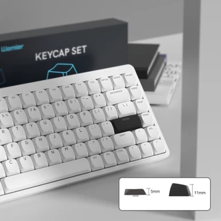 Womier Low Profile Shine ผ่าน 143 คีย์ BOW PBT Double Shot Keycaps สําหรับ 60% 75% 80% 85% 100% MX สวิทช์คีย์บอร์ด