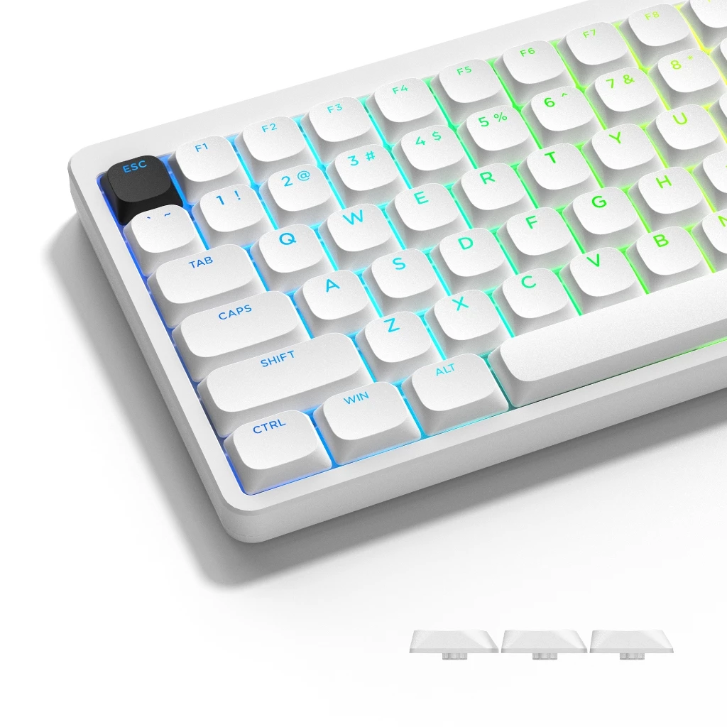 Womier Low Profile Shine ผ่าน 143 คีย์ BOW PBT Double Shot Keycaps สําหรับ 60% 75% 80% 85% 100% MX สวิทช์คีย์บอร์ด