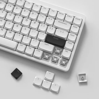 Womier Low Profile Shine ผ่าน 143 คีย์ BOW PBT Double Shot Keycaps สําหรับ 60% 75% 80% 85% 100% MX สวิทช์คีย์บอร์ด