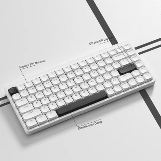 Womier Low Profile Shine ผ่าน 143 คีย์ BOW PBT Double Shot Keycaps สําหรับ 60% 75% 80% 85% 100% MX สวิทช์คีย์บอร์ด