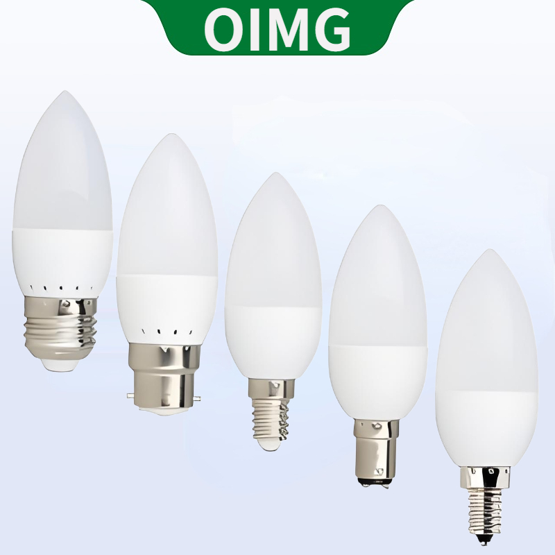 OIMG 3W หลอดไฟ LED เทียน E14 E27 E12 B22 B15 220V 2835 SMD โคมระย้าหลอดไฟในครัวเรือนเปลี่ยน 20W หลอดฮาโลเจน