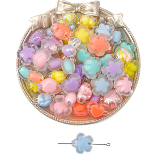 10/20 ชิ้น/ถุงลูกปัดอะคริลิคกลีบรูปร่างโปร่งใสขัดผสมสําหรับเ…