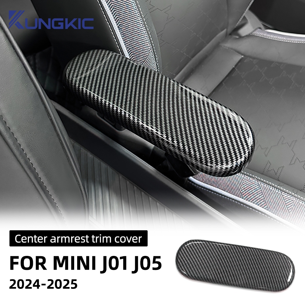 คอนโซลกลางรถกล่องเก็บที่วางแขนแผงสติกเกอร์สําหรับ MINI Cooper E/SE J01 ACEMAN J05 2024 2025 อุปกรณ์ตกแต่งภายใน