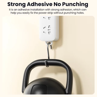 Toocki สติ๊กเกอร์ติดผนัง Punch-ฟรีถือปลั๊กไฟ Fixer Slider Self-Adhesive Socket Fixer Seamless Power Strip Holder