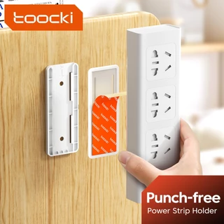 Toocki สติ๊กเกอร์ติดผนัง Punch-ฟรีถือปลั๊กไฟ Fixer Slider Self-Adhesive Socket Fixer Seamless Power Strip Holder