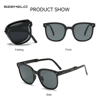 SEEMELO แว่นตากันแดดเด็กแว่นตากันแดดพับได้เด็กชายและเด็กหญิงแว่นตา ยูวี400 ป้องกันแฟชั่นกันแดดผู้ปกครองพร้อมตากรณี