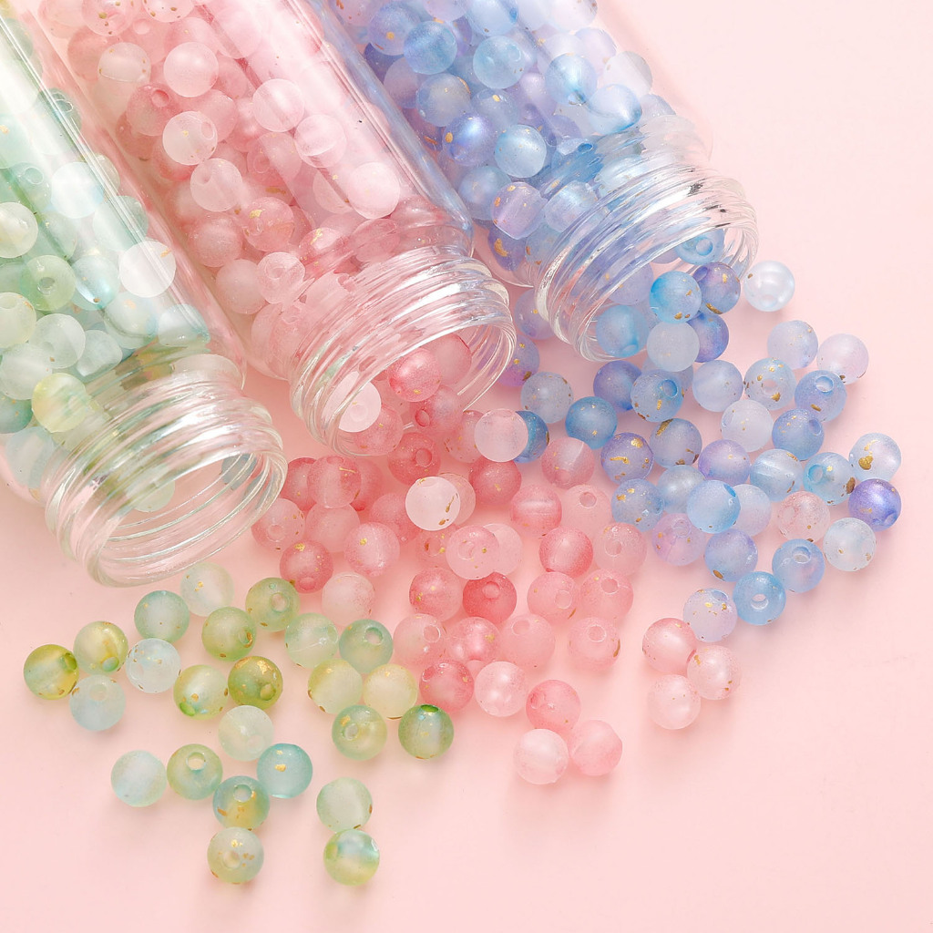 ครอบลูกปัด Gold Dot ขนาด 6/8 มม. สําหรับ DIY เครื่องประดับ 40-100 ชิ้น