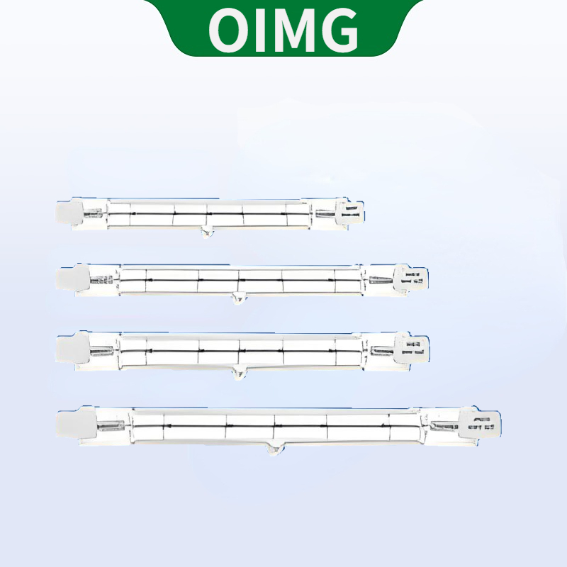 OIMG หรี่แสงได้ หลอดไฟฮาโลเจนเชิงเส้น R7S 60/80/100/120/150/500/1000/1500W 78/118/119/254 มม. ปลายคู่ แสงขาวนวล 2800K